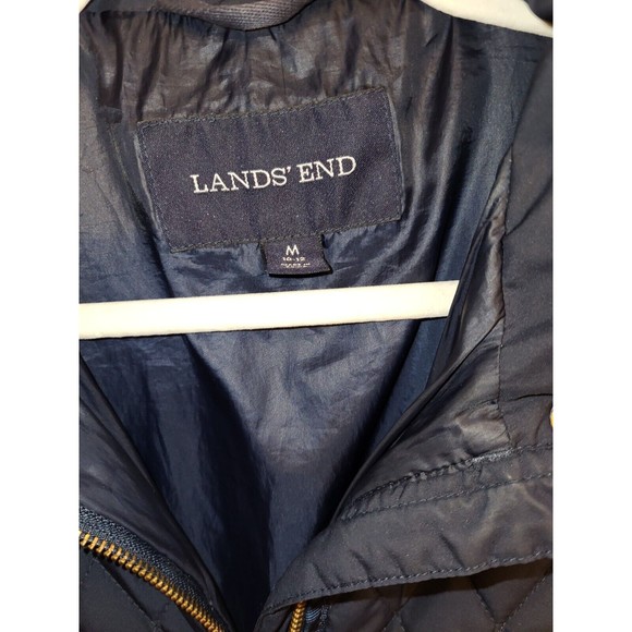 Lands End Navy Misses Quilted Jacket Size M(10-12) - Picture 3 of 7